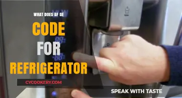 Understanding AF GE Code: Troubleshooting Your Refrigerator's Error Messages