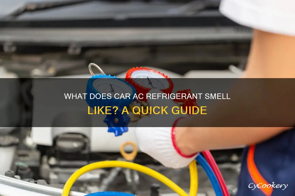 what does car ac refrigerant smell like