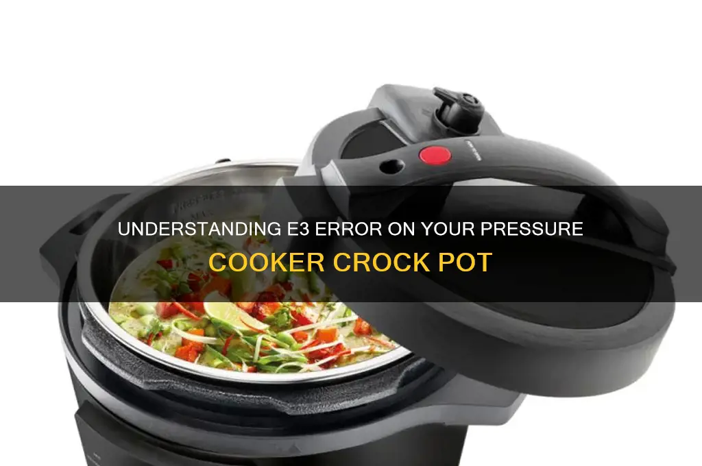 what does e3 mean on my pressure cooker crock pot
