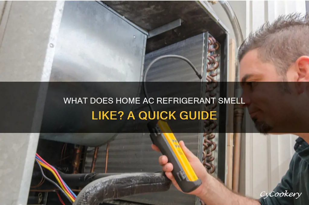 what does home ac refrigerant smell like