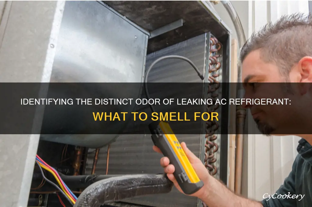 what does leaking ac refrigerant smell like