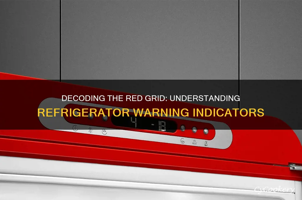 what does red grid on refrigerators mean