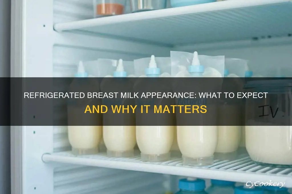 what does refrigerated breast milk look like