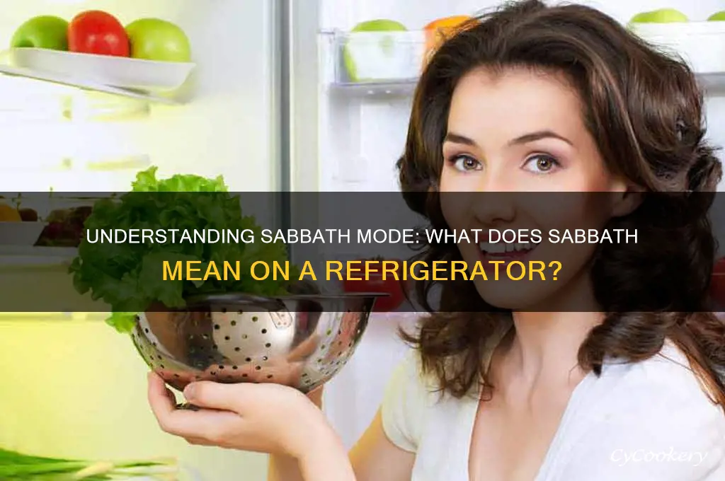 what does sabbath mean on a refrigerator