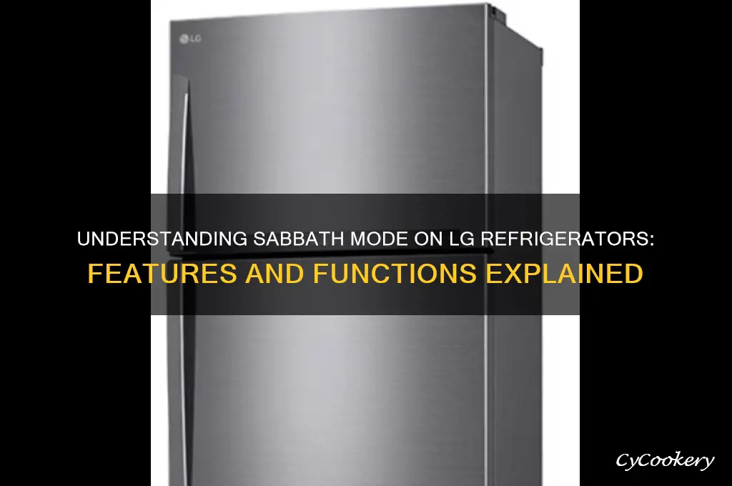what does sabbath mean on lg refrigerator