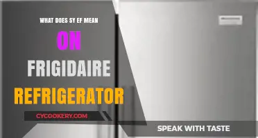 What Does SY EF Mean on Frigidaire Refrigerator? Explained
