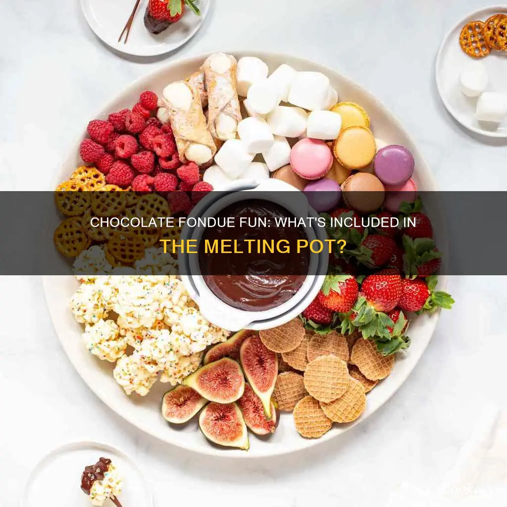 what does the melting pot chocolate fondu come with