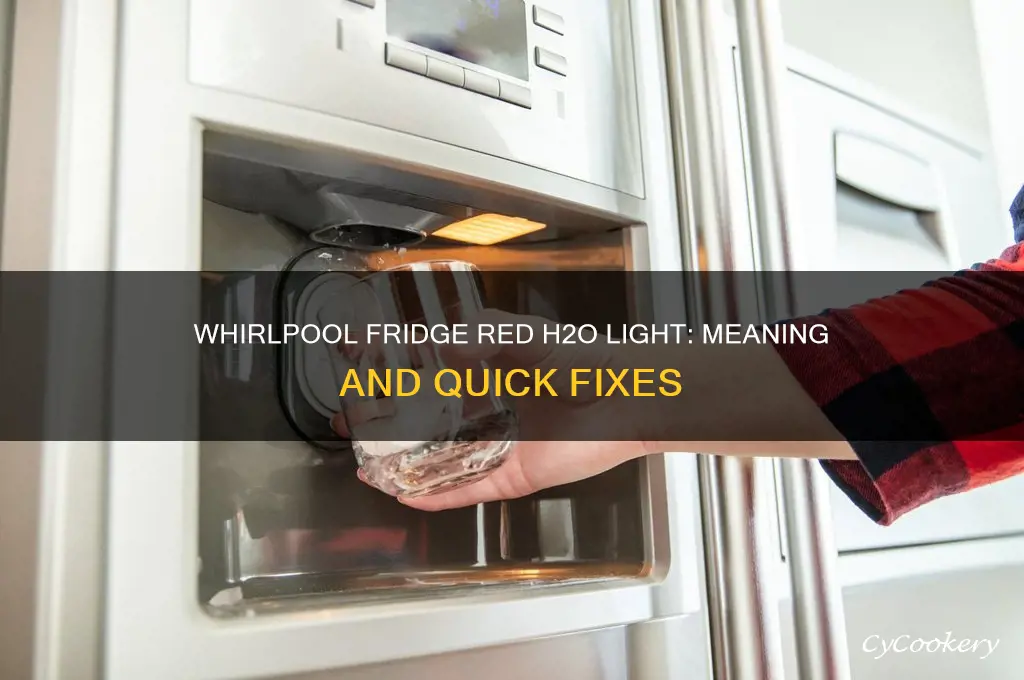what does the red h2o light on whirlpool refrigerator