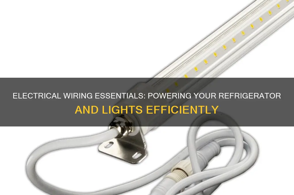 what electrical wire runs refrigerator and lights