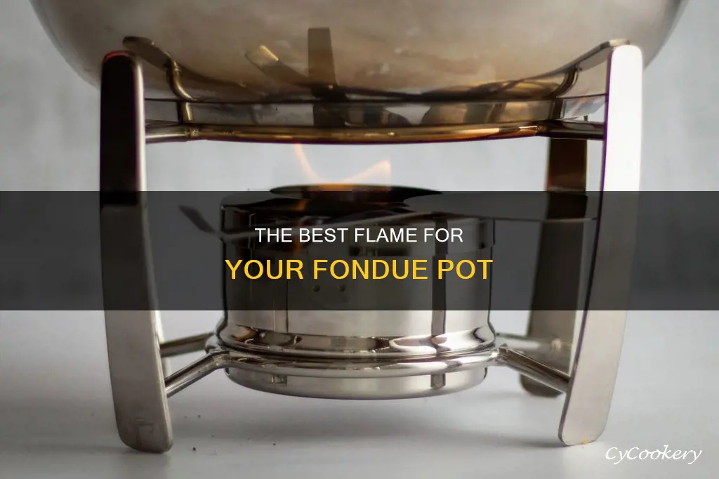 what flame to use with a fondue pot