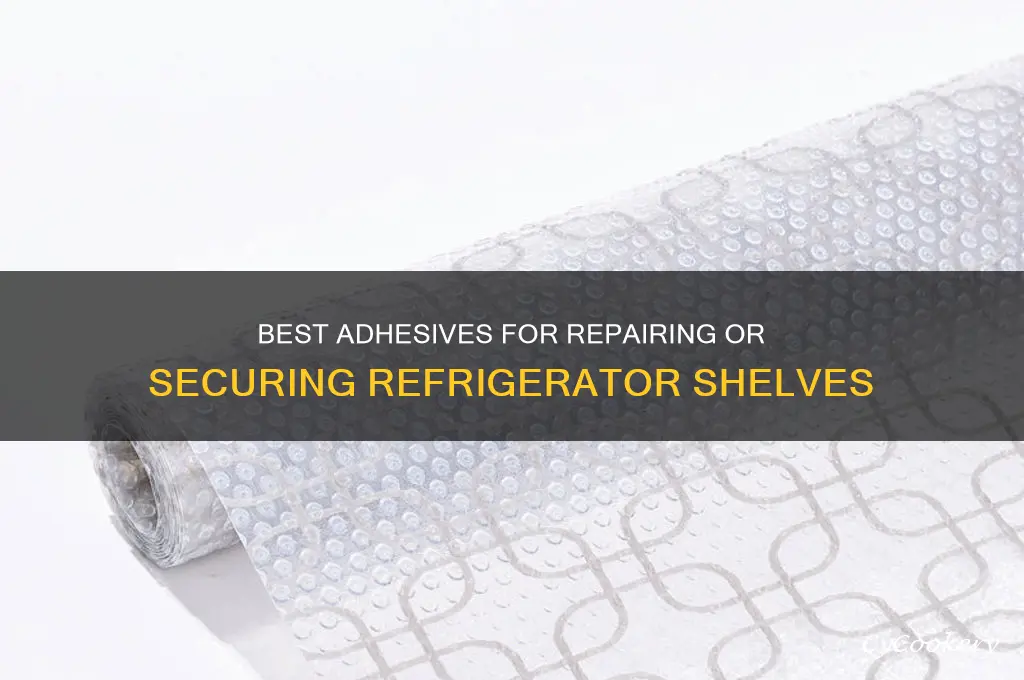 what glue to use on refrigerator shelves