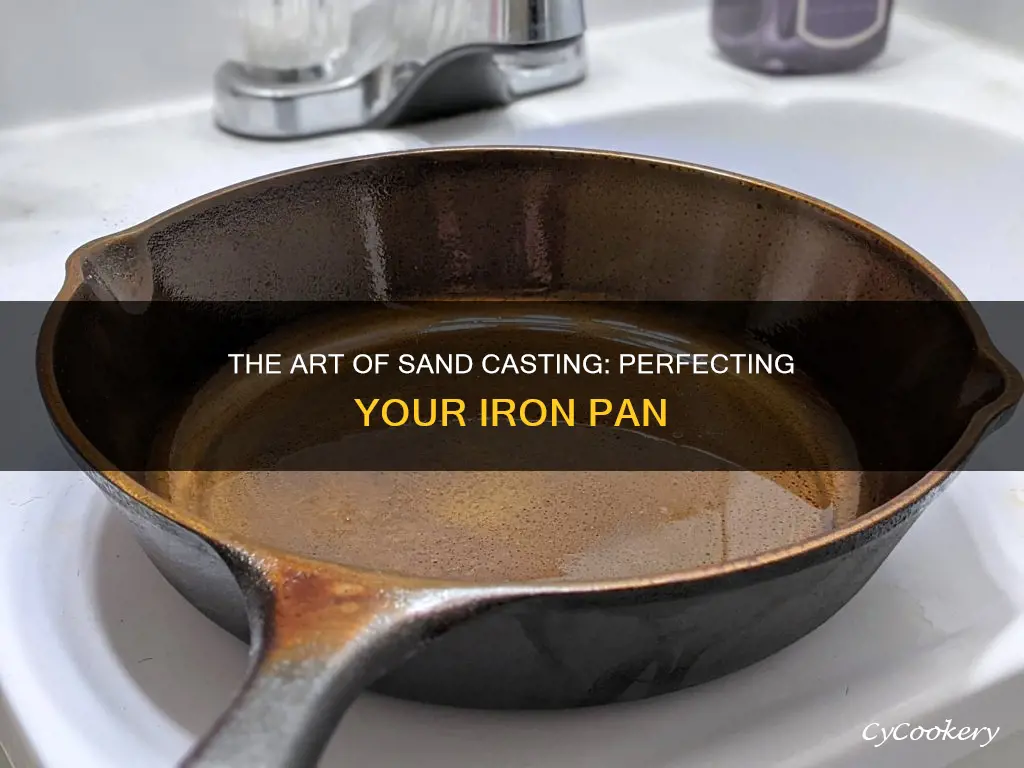 what grit.to.sand cast.iron pan to