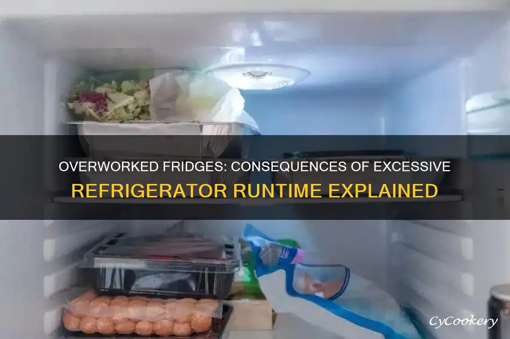 what happens if a refrigerator runs alot