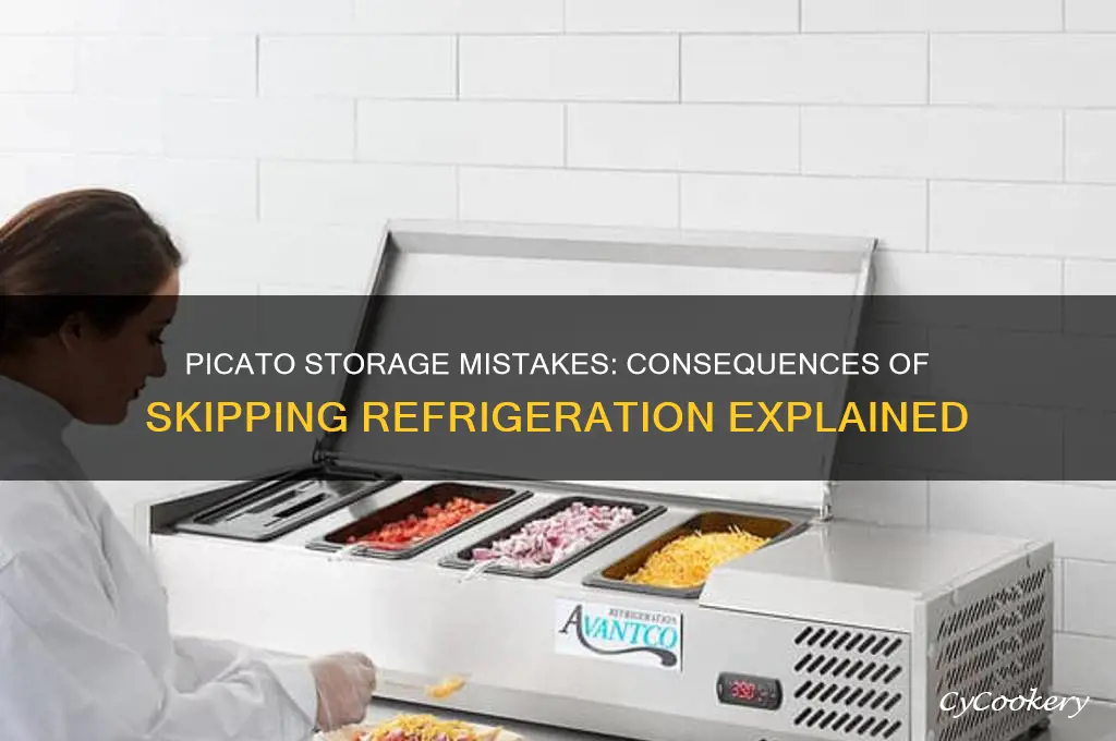 what happens if picato is not refrigerated