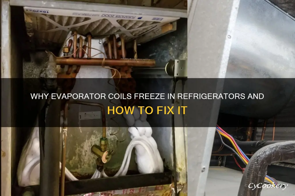 what happens when evaoporator coils freeze refrigerator