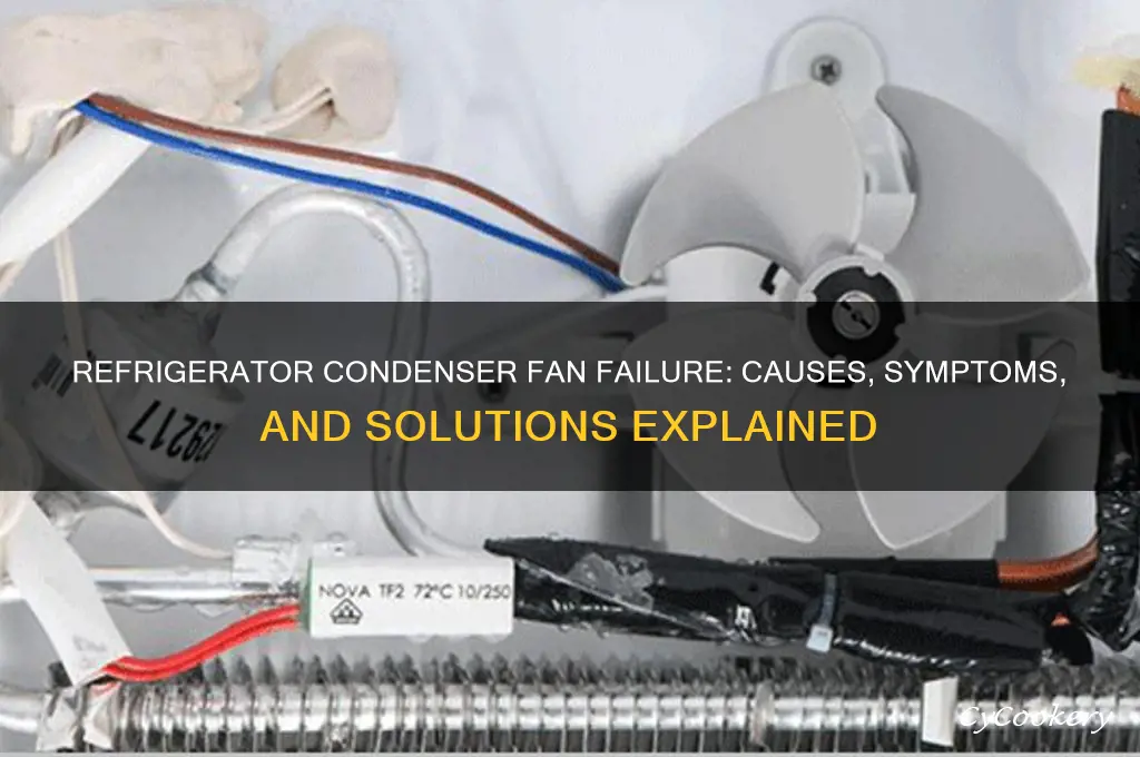what happens when refrigerator condenser fan fails