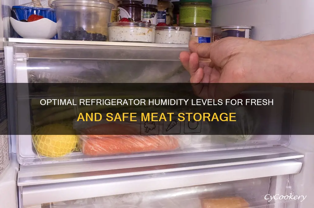 what humidity level for meats in refrigerator