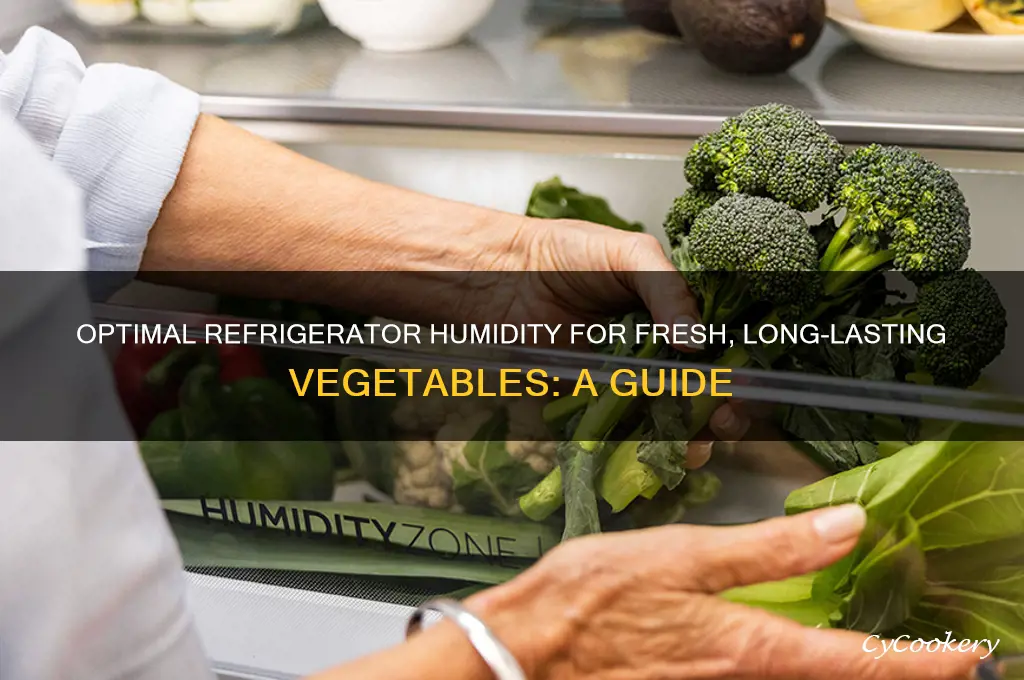 what humidity level for vegetables in refrigerator