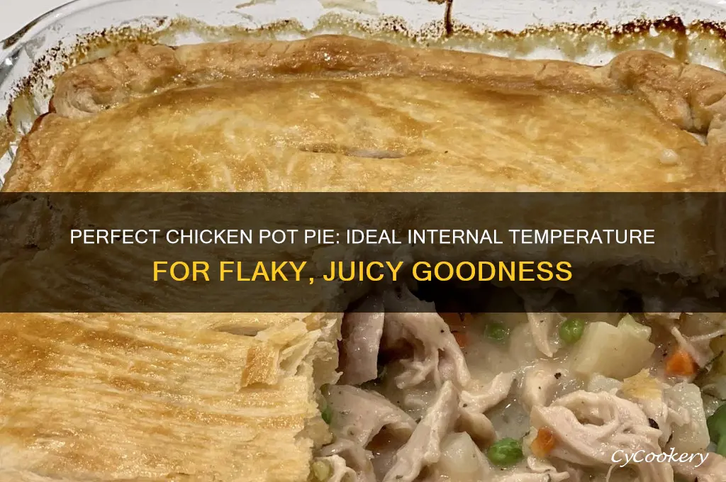 what internal temp should chicken pot pie be cooked to