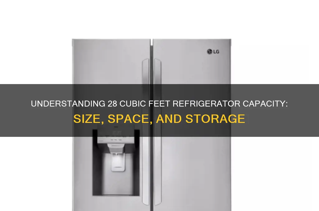 what is 28 cu ft in refrigerator