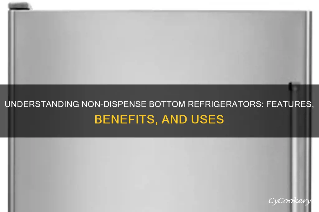 what is a non dispense bottom refrigerator