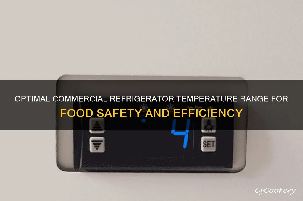 what is a refrigerator temp range comercial