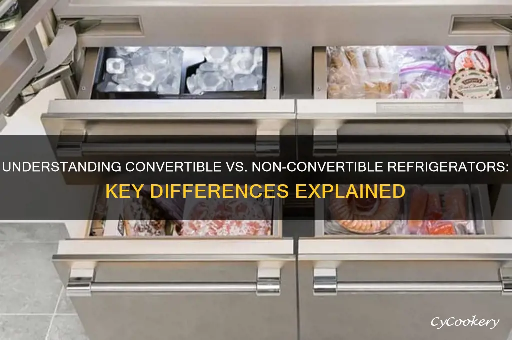what is convertible and non convertible refrigerator