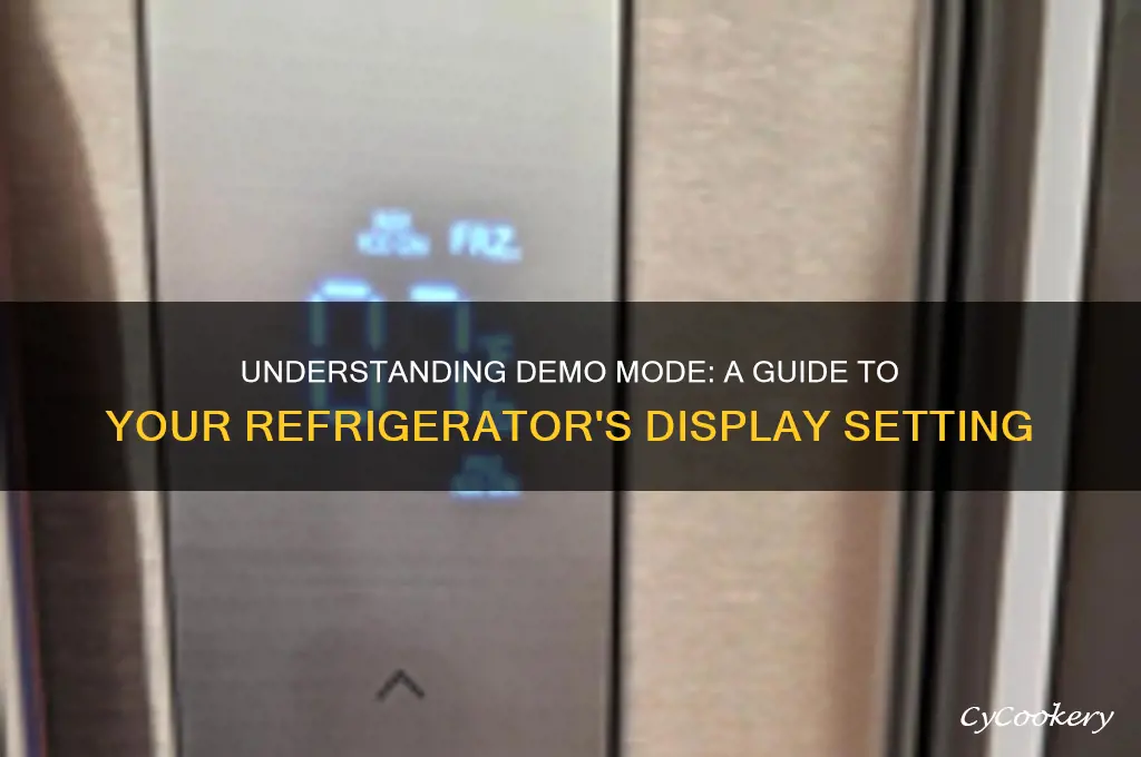 what is demo mode on a refrigerator