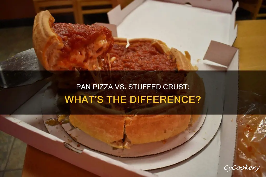 what is difference between pan and stuffed crust pizza