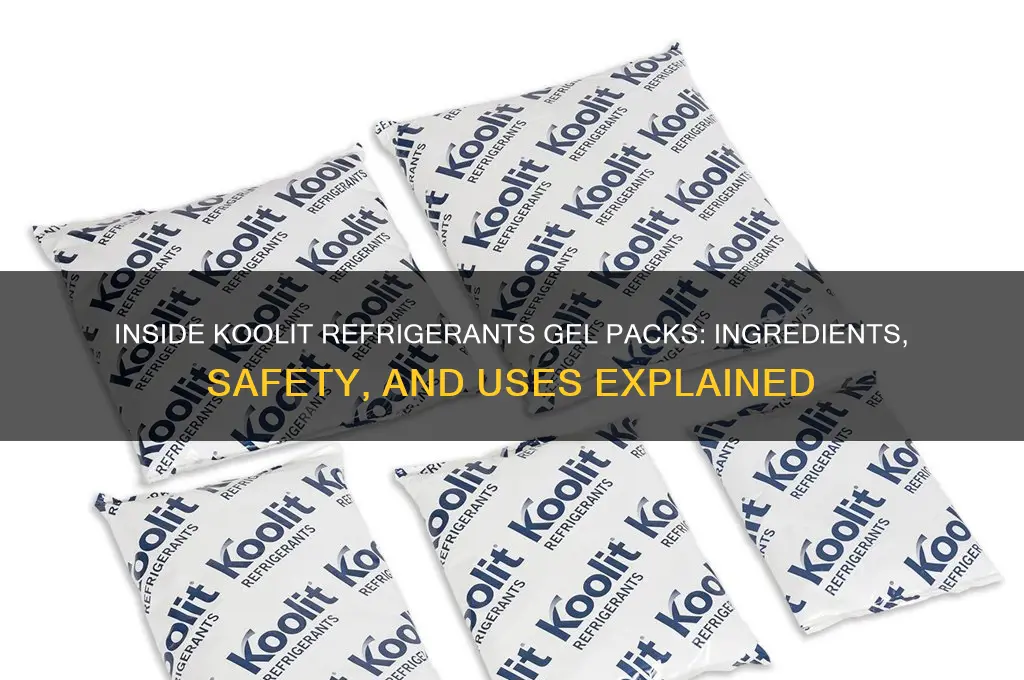 what is in koolit refrigerants gel packs