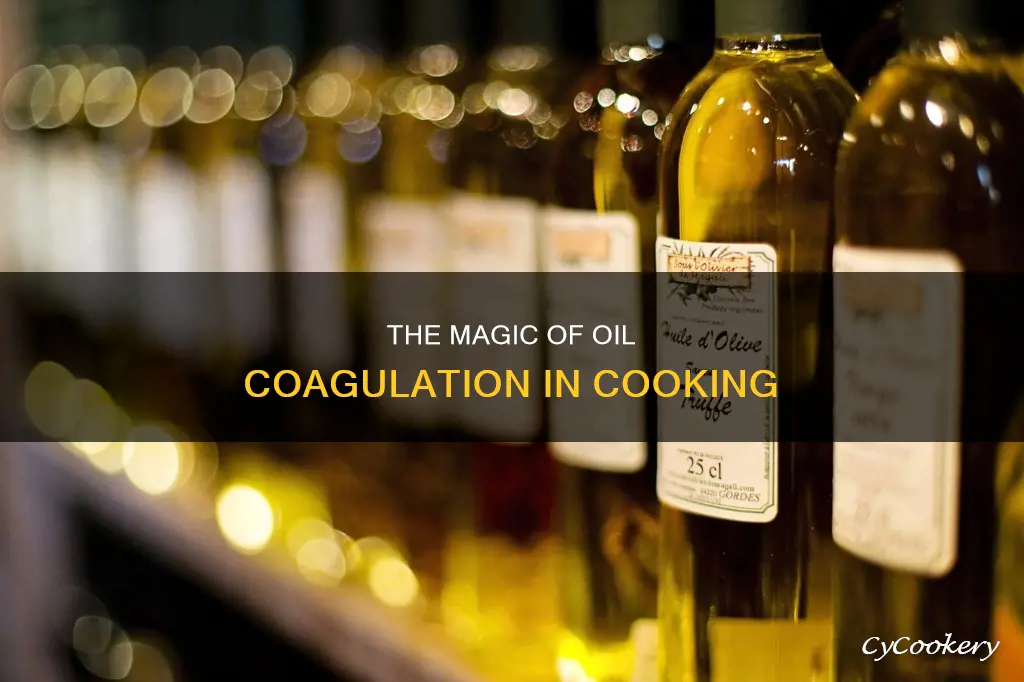 what is it called when oil colagualtes in a pan