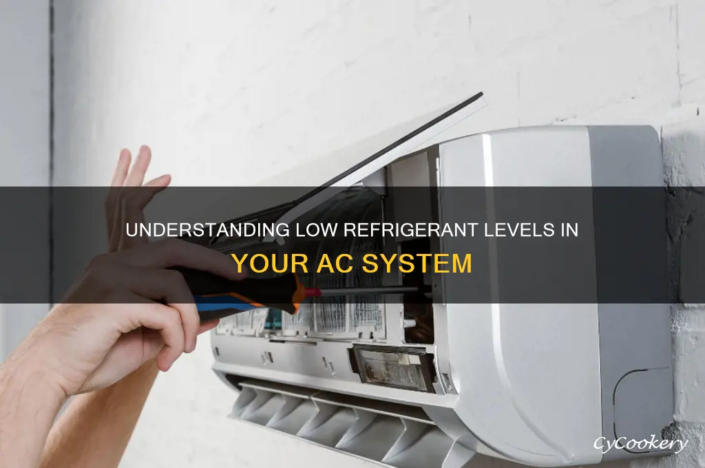 what is low refrigerant level in ac
