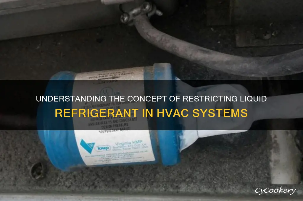 what is meant by restricting liquid refrigerant