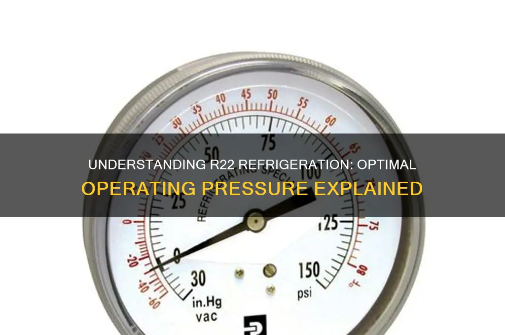 what is operating pressure for r22 refrigeration
