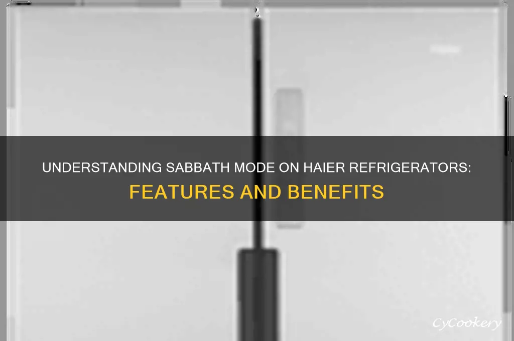what is sabbath mode on haier refrigerator