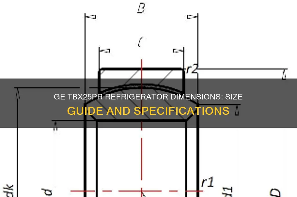 what is size of ge tbx25pr refrigerator