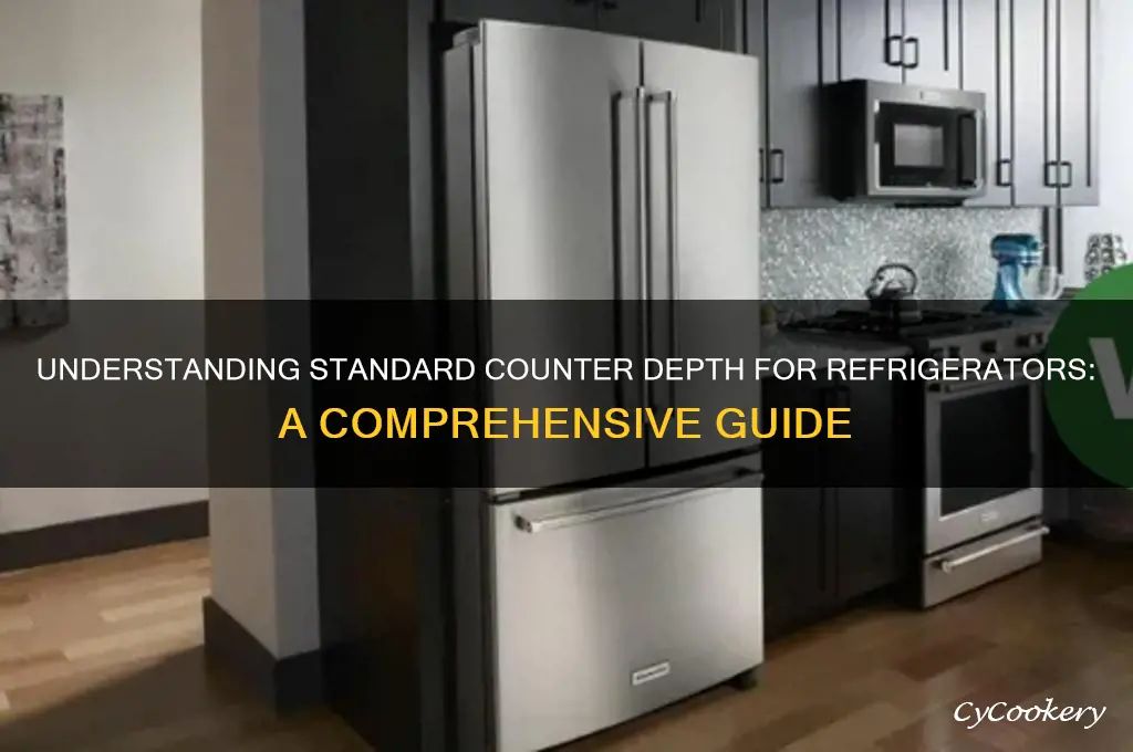 what is standard counter depth for refrigerators