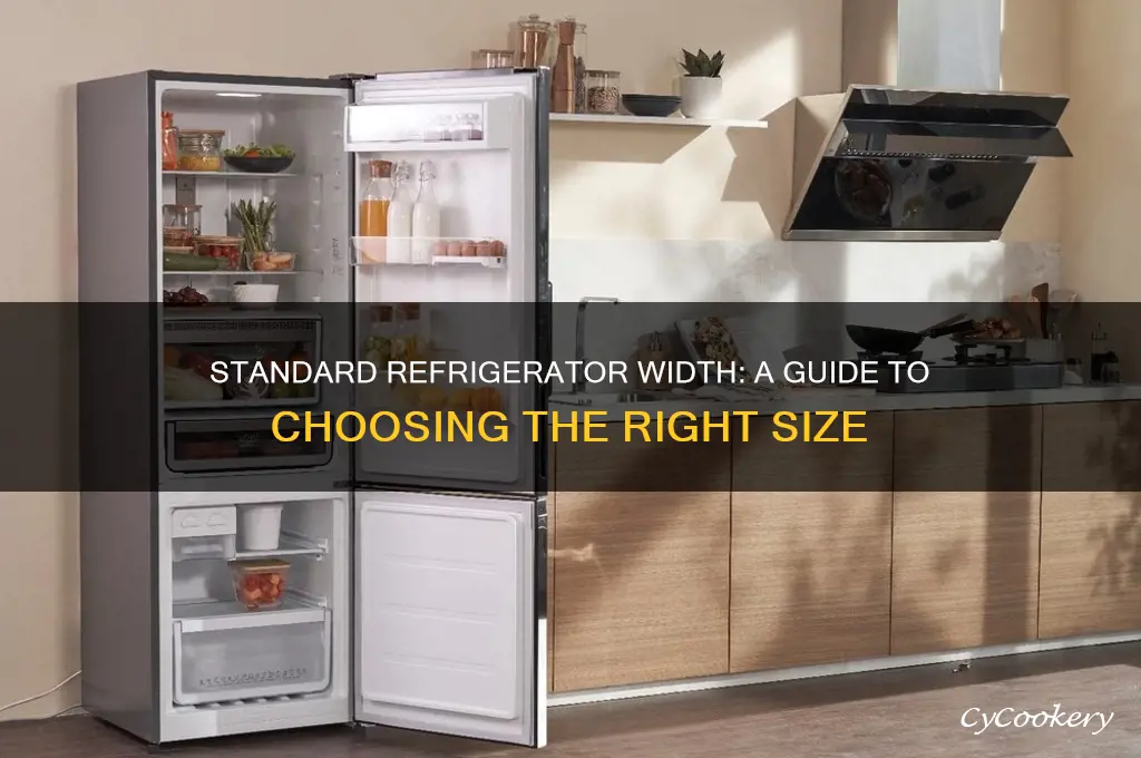 what is standard width for a refrigerator