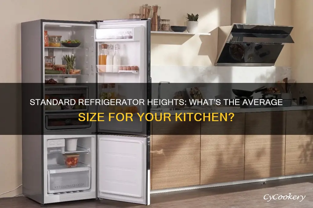 what is the average height for refrigerators