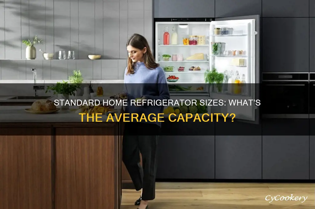 what is the average size home refrigerator