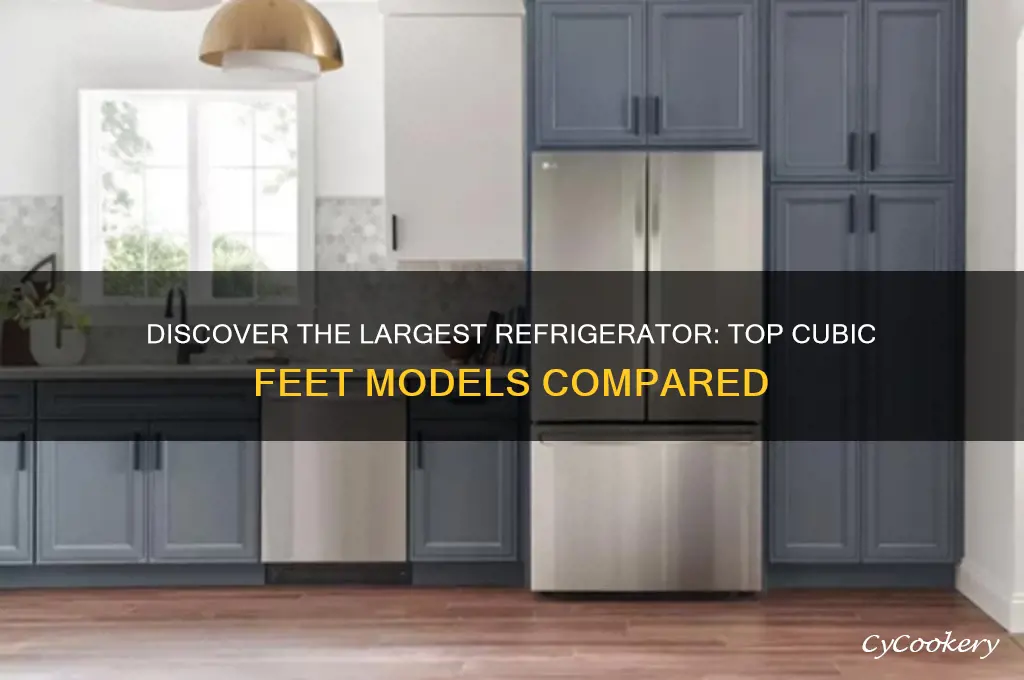 what is the biggest cubic feet refrigerator