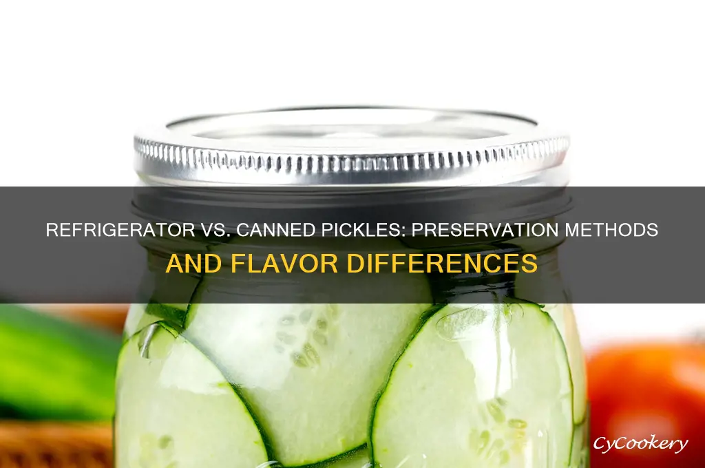 what is the difference between refrigerator pickles and canned pickles