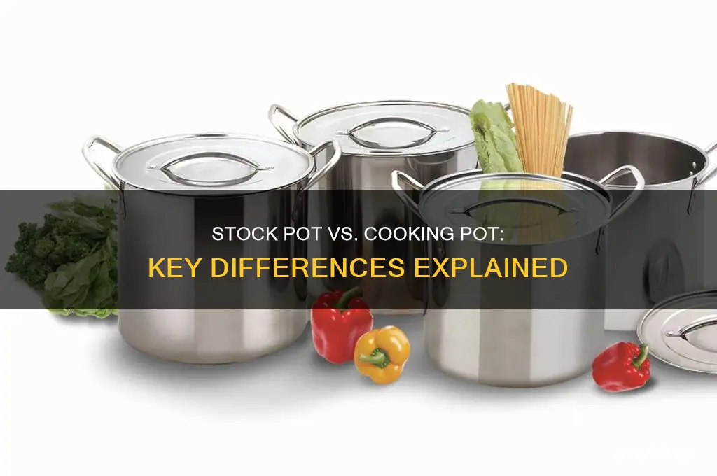 what is the difference between stock pot and cooking pot