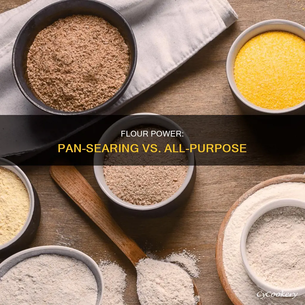 what is the difference in pan-searing flour and all-purpose flour