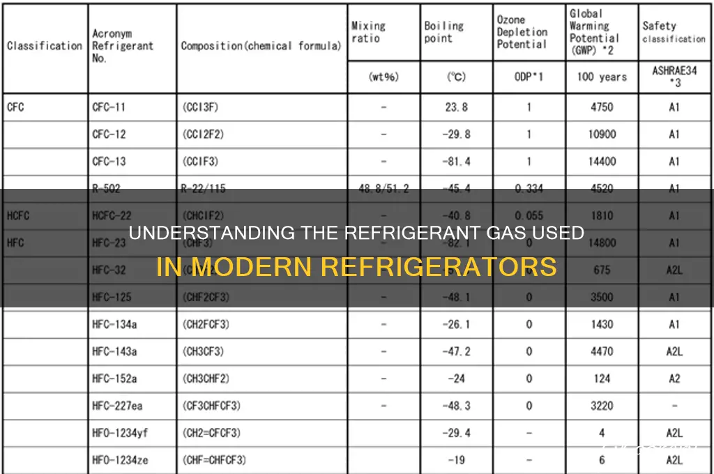 what is the gas used in refrigerator