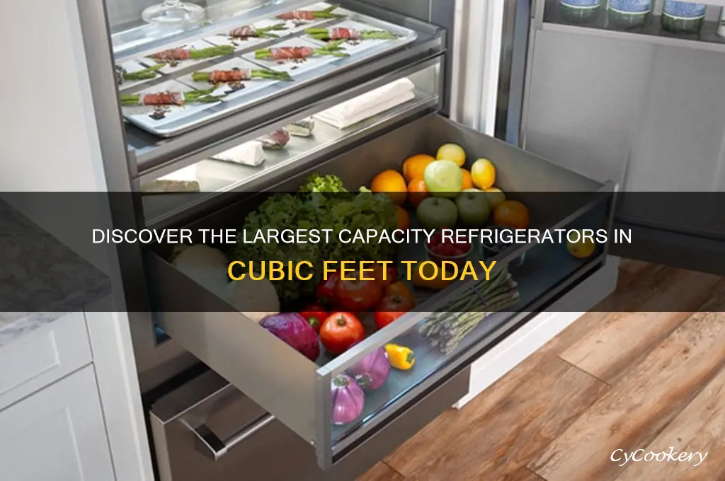what is the largest cu ft refrigerator