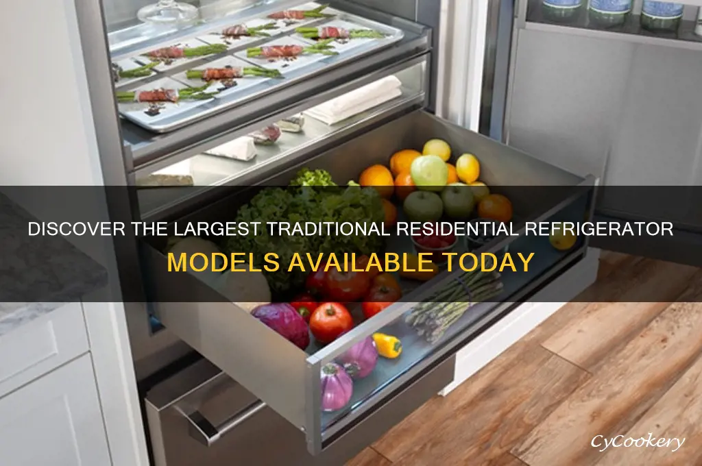 what is the largest residential tradional refrigerator