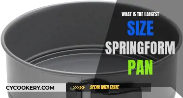 Springform Pan: What's the Largest Size?