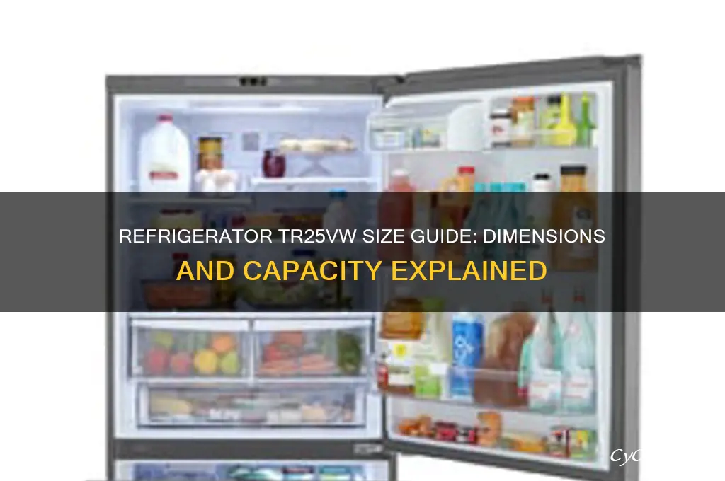 what is the size of refrigerator tr25vw