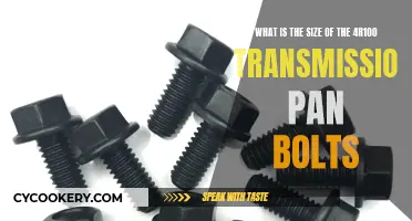 Transmission Pan Bolt Size for 4R100